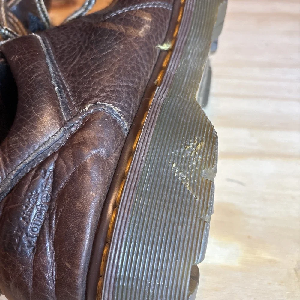 Dr Martens 8312 Vintage 90s Y2K Brown Leather Chunky Shoes Via Boots Mens Sz 11